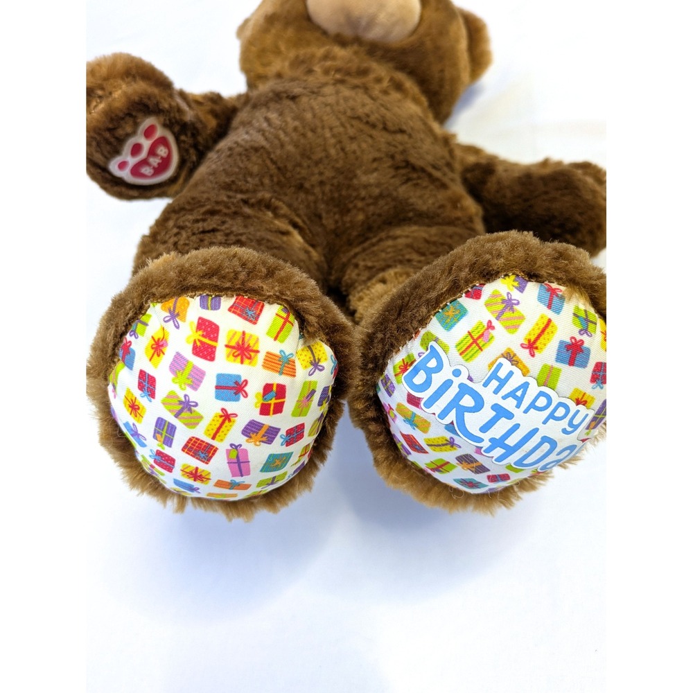 BABW Build-A-Bear Workshop Happy Birthday Teddy Bear Plush 17" Stuffed Animal - Picture 2 of 7
